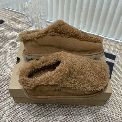 TASMAN MAXI CURLY IN SEPIA BROWN SUEDE AND SHEARLING