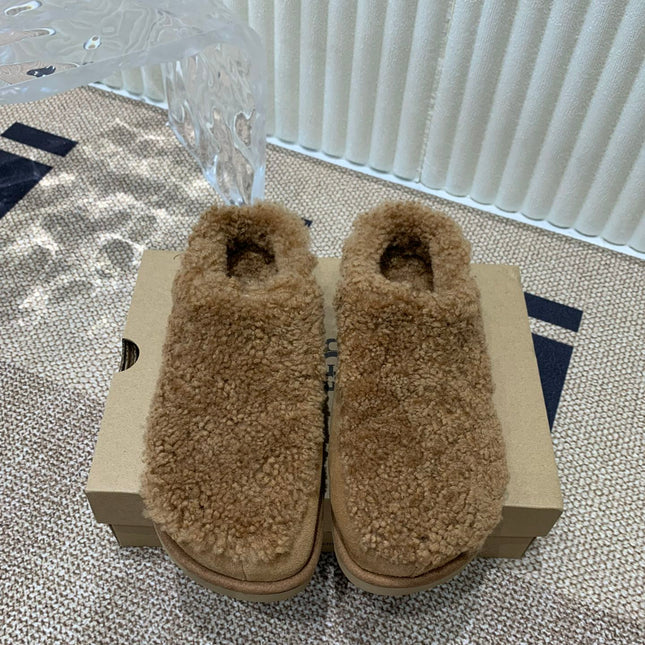 TASMAN MAXI CURLY IN SEPIA BROWN SUEDE AND SHEARLING
