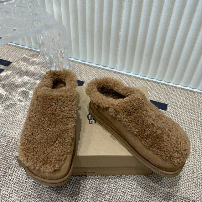 TASMAN MAXI CURLY IN SEPIA BROWN SUEDE AND SHEARLING