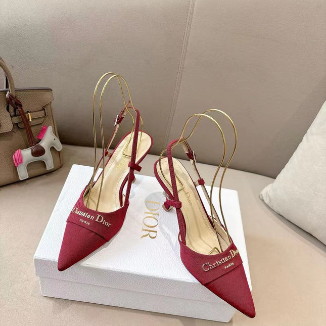 MY DD SLINGBACK PUMP 85MM IN RED DENIM