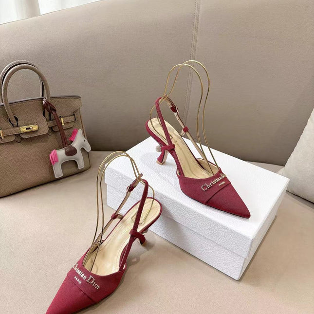 MY DD SLINGBACK PUMP 85MM IN RED DENIM