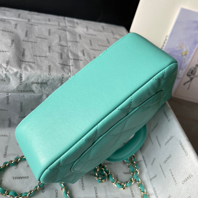 CC 20 BAG IN PERSIAN GREEN CALFSKIN GOLD HARDWARE