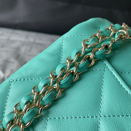 CC 20 BAG IN PERSIAN GREEN CALFSKIN GOLD HARDWARE