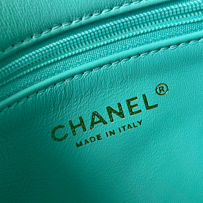 CC 20 BAG IN PERSIAN GREEN CALFSKIN GOLD HARDWARE