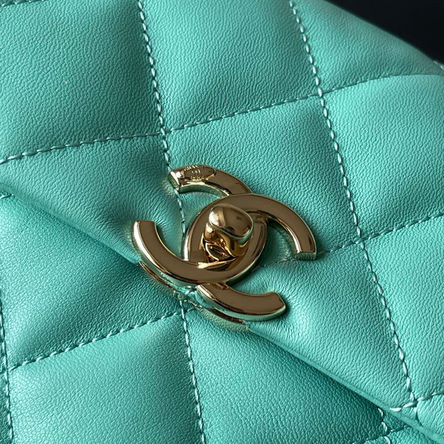 CC 20 BAG IN PERSIAN GREEN CALFSKIN GOLD HARDWARE