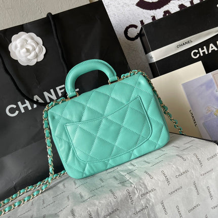 CC 20 BAG IN PERSIAN GREEN CALFSKIN GOLD HARDWARE