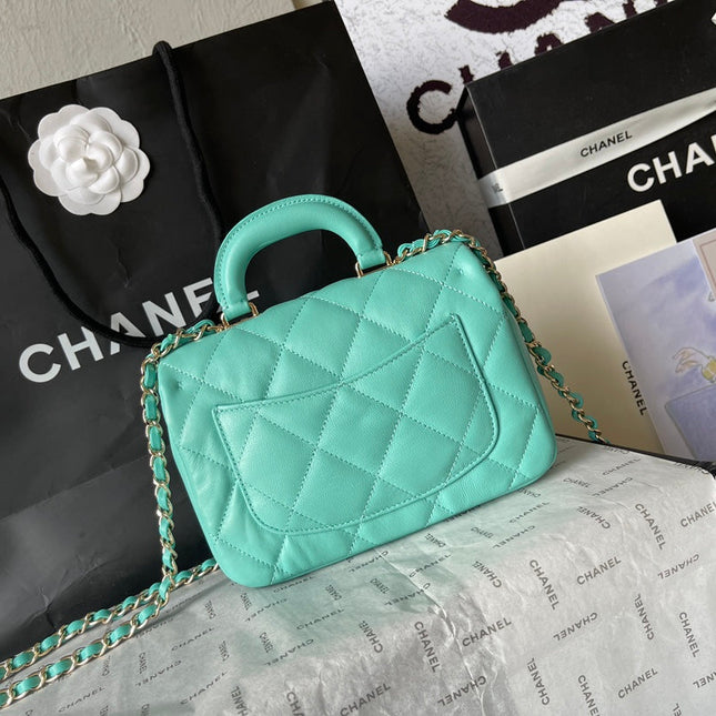CC 20 BAG IN PERSIAN GREEN CALFSKIN GOLD HARDWARE