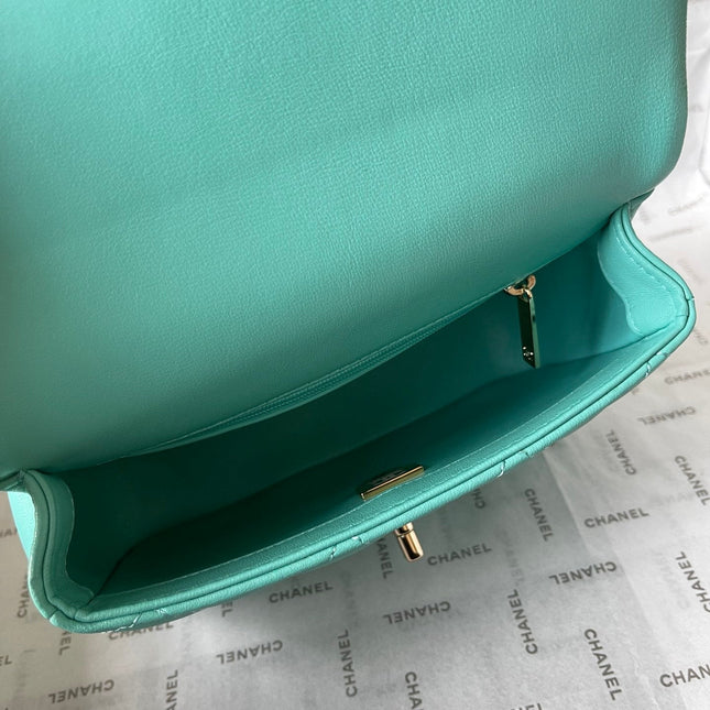CC 20 BAG IN PERSIAN GREEN CALFSKIN GOLD HARDWARE