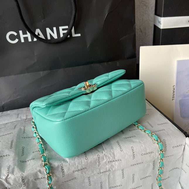 CC 20 BAG IN PERSIAN GREEN CALFSKIN GOLD HARDWARE