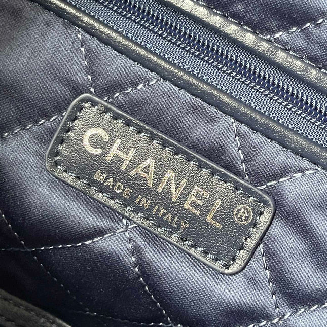 CC LARGE 42 CROSSBODY BAG IN BLUE DENIM WITH CHAIN