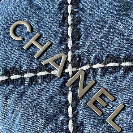 CC MINI 20 CROSSBODY BAG IN BLUE DENIM WITH CHAIN