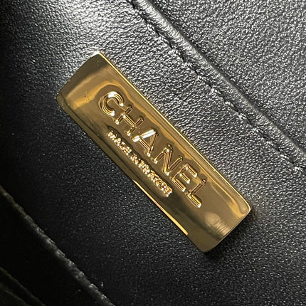 CC 16 CAMERA BAG IN BLACK CALFSKIN AND GOLD PLATED METAL