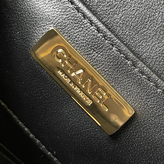 CC 16 CAMERA BAG IN BLACK CALFSKIN AND GOLD PLATED METAL
