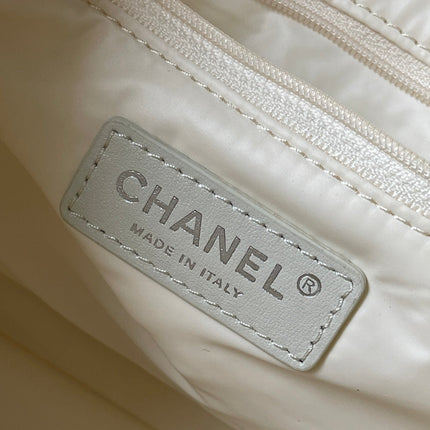 CC LARGE 35 BOWLING BAG IN WHITE CALFSKIN