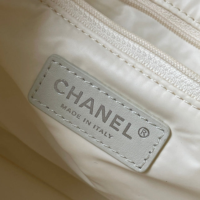 CC LARGE 35 BOWLING BAG IN WHITE CALFSKIN
