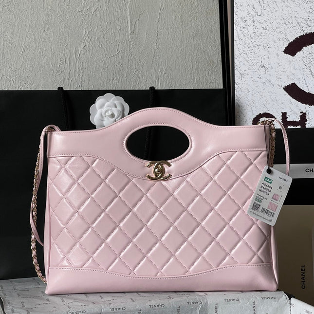 CC MEDIUM 36 SHOPPING BAG IN LIGHT PINK CALFSKIN