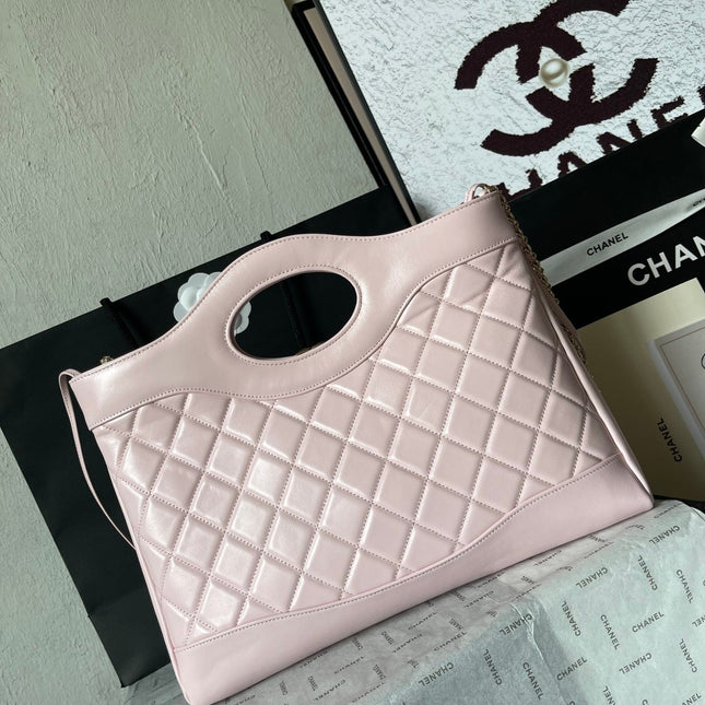 CC MEDIUM 36 SHOPPING BAG IN LIGHT PINK CALFSKIN