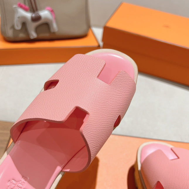 HM 25S HIGH WEDGE SANDALS IN PINK LAMBSKIN STYLE 31