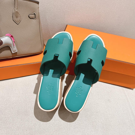HM 25S HIGH WEDGE SANDALS IN PASTEL SEA GREEN LAMBSKIN STYLE 30