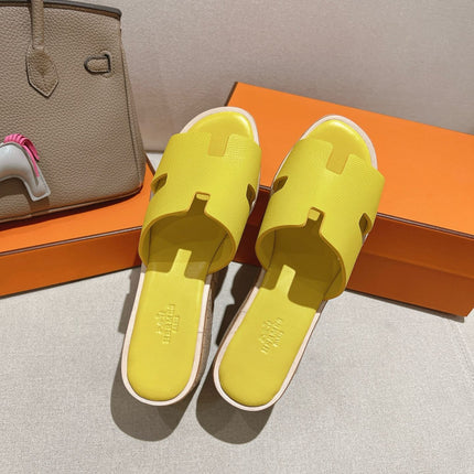 HM 25S HIGH WEDGE SANDALS IN YELLOW LAMBSKIN STYLE 26