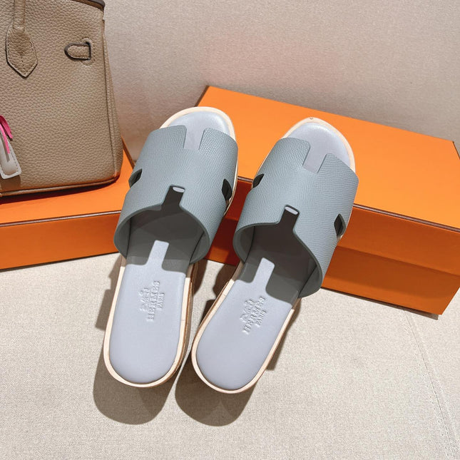 HM 25S HIGH WEDGE SANDALS IN LIGHT GREY LAMBSKIN STYLE 13