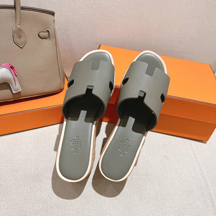 HM 25S HIGH WEDGE SANDALS IN DARK GREY LAMBSKIN STYLE 11