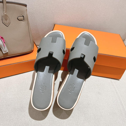 HM 25S HIGH WEDGE SANDALS IN LIGHT GREY LAMBSKIN STYLE 9