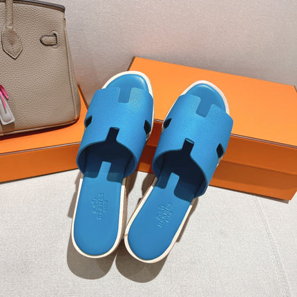 HM 25S HIGH WEDGE SANDALS IN BLUE LAMBSKIN STYLE 12