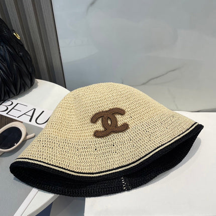 STRAW BUCKET HAT IN BEIGE 672974