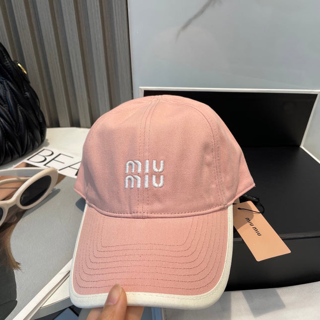 MM BASEBALL CAP IN PEACHY PINK FABRIC STYLE 8