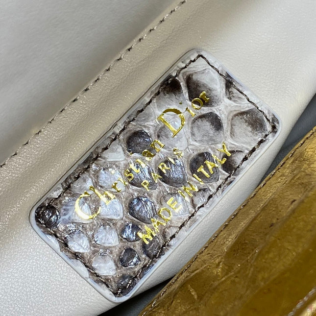MINI 17 LADY BAG IN GOLDEN SNAKESKIN PATTERN LAMBSKIN
