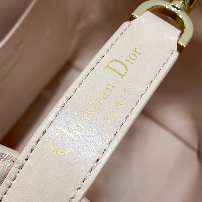 DIOR 25S ALWAYS BAG 22 IN LIGHT PINK MACROCANNAGE CALFSKIN GOLD HARDWARE