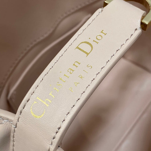 DIOR 25S ALWAYS MINI BAG 16 IN LIGHT PINK MACROCANNAGE CALFSKIN GOLD HARDWARE