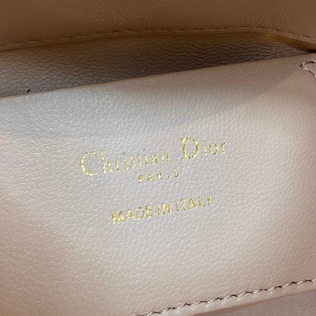 DIOR 25S ALWAYS MINI BAG 13 IN LIGHT PINK MACROCANNAGE CALFSKIN GOLD HARDWARE
