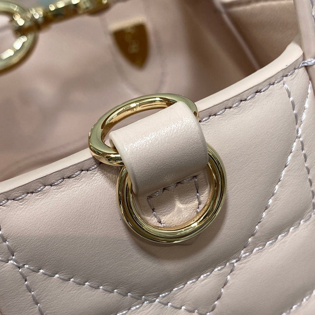 DIOR 25S ALWAYS MINI BAG 13 IN LIGHT PINK MACROCANNAGE CALFSKIN GOLD HARDWARE