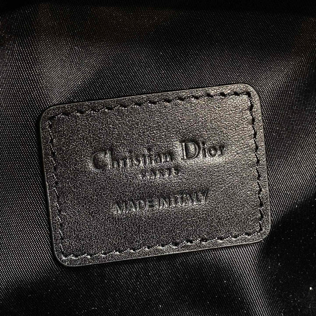 DIOR 25S TRAVEL BACKPACK 31 IN BLUE CANVAS OBLIQUE JACQUARD