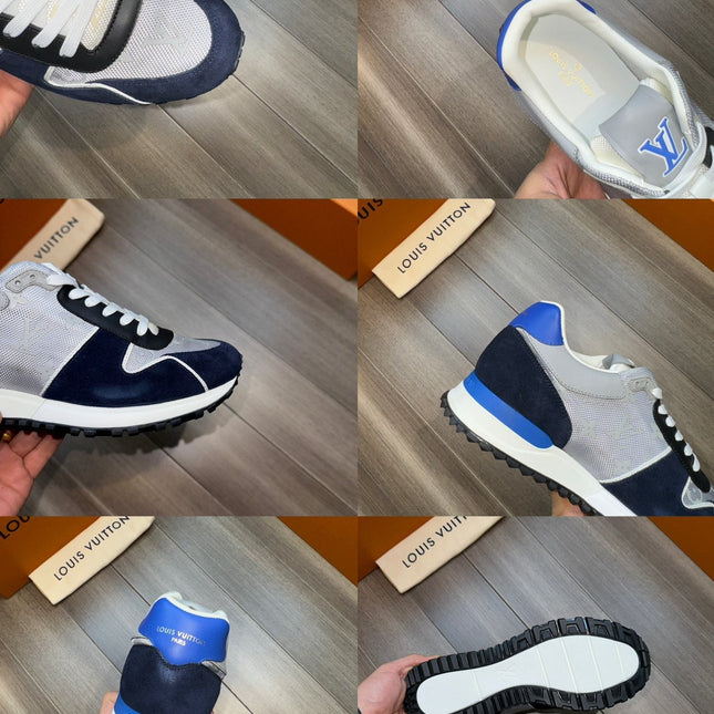 LV RUN AWAY SNEAKERS NAVY BLUE MIX GREY