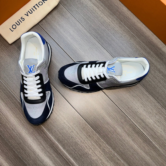 LV RUN AWAY SNEAKERS NAVY BLUE MIX GREY