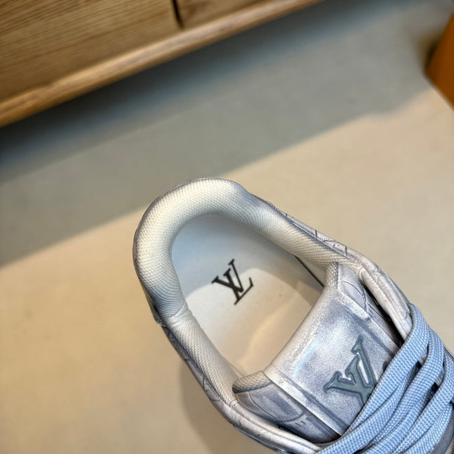 LV MEN'S LUXURY DESIGNER SPORTS BLUE SNEAKERS