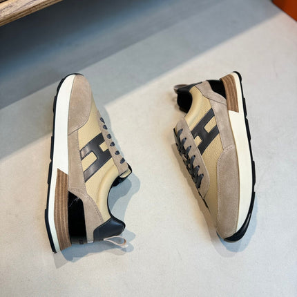 HM INTERACTIVE LACE-UP SNEAKER BEIGE CALFSKIN
