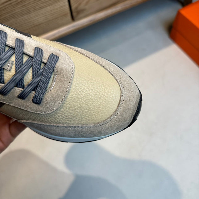 HM INTERACTIVE LACE-UP SNEAKER BEIGE CALFSKIN