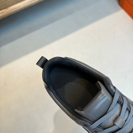 HM INTERACTIVE LACE-UP SNEAKER GRAY CALFSKIN
