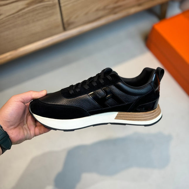 HM INTERACTIVE LACE-UP SNEAKER BLACK CALFSKIN