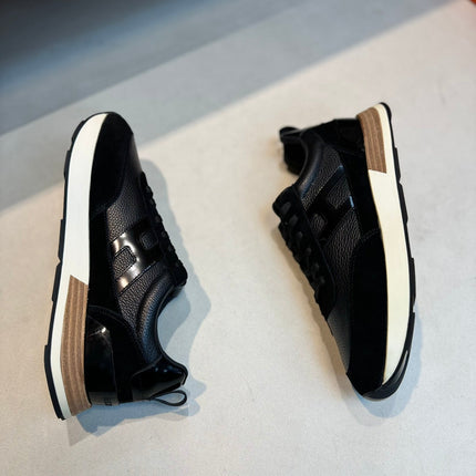 HM INTERACTIVE LACE-UP SNEAKER BLACK CALFSKIN