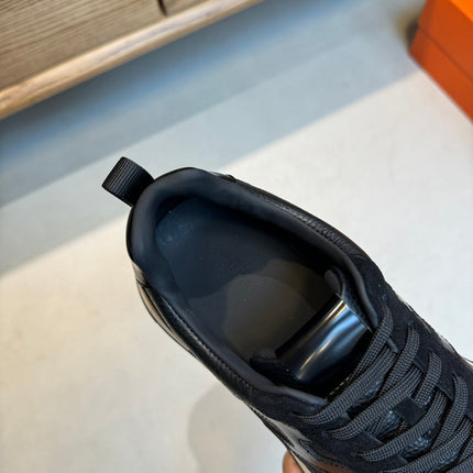 HM INTERACTIVE LACE-UP SNEAKER BLACK CALFSKIN