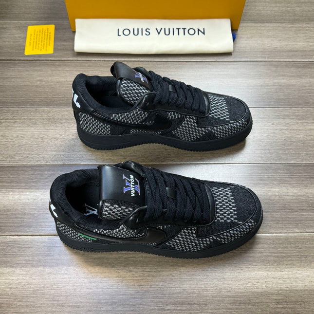 LV SNEAKER BLACK MIX WHITE CANVAS