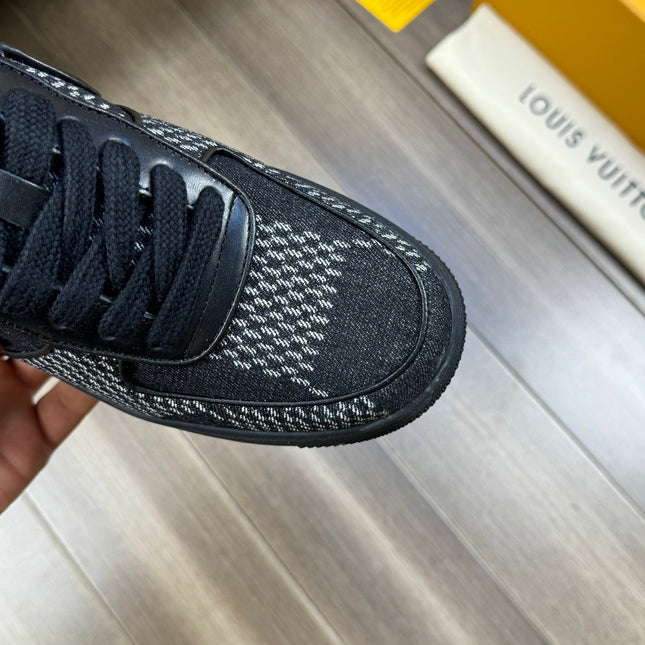 LV SNEAKER BLACK MIX WHITE CANVAS