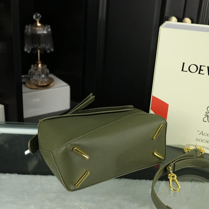 LOE MINI PUZZLE 23 BAG IN DARK OLIVE GREEN CALFSKIN