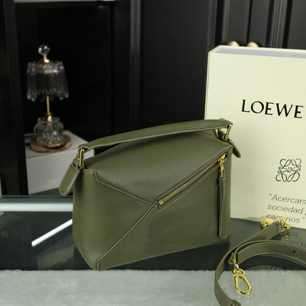 LOE MINI PUZZLE 23 BAG IN DARK OLIVE GREEN CALFSKIN