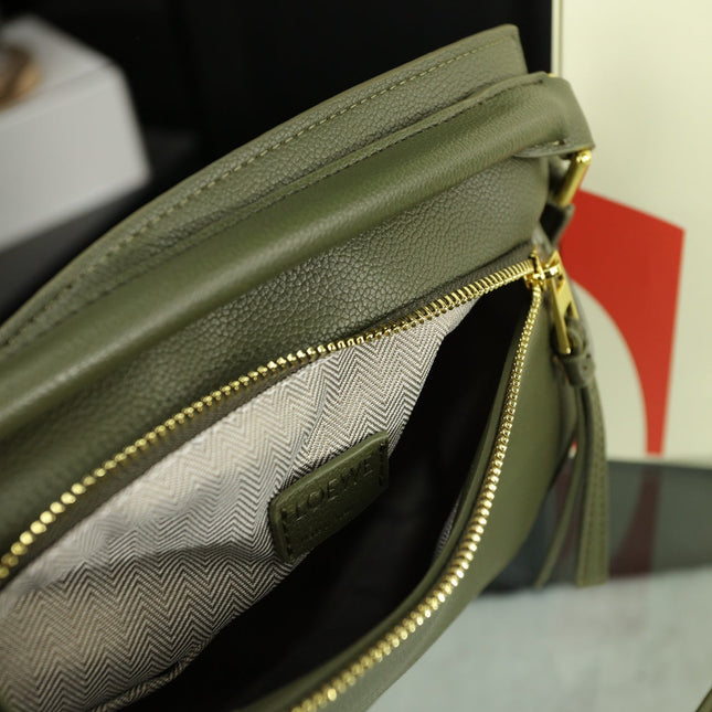 LOE MINI PUZZLE 23 BAG IN DARK OLIVE GREEN CALFSKIN